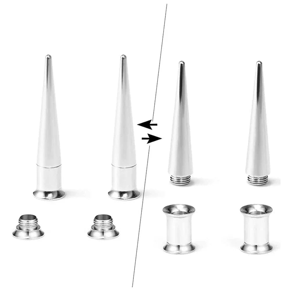 Ear Stretcher Kit — 11mm Surgical Stainless Steel Ear Plugs, Expander Gauges & Flesh Tunnel Body Jewelry