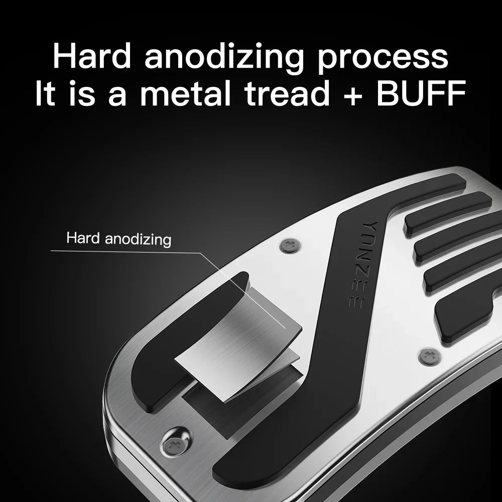 YZ Tesla Model 3 and Y Highland 2017-2024 Foot Pedal Covers - Non-Slip Aluminum Alloy Accelerator, Gas, and Brake Pedals