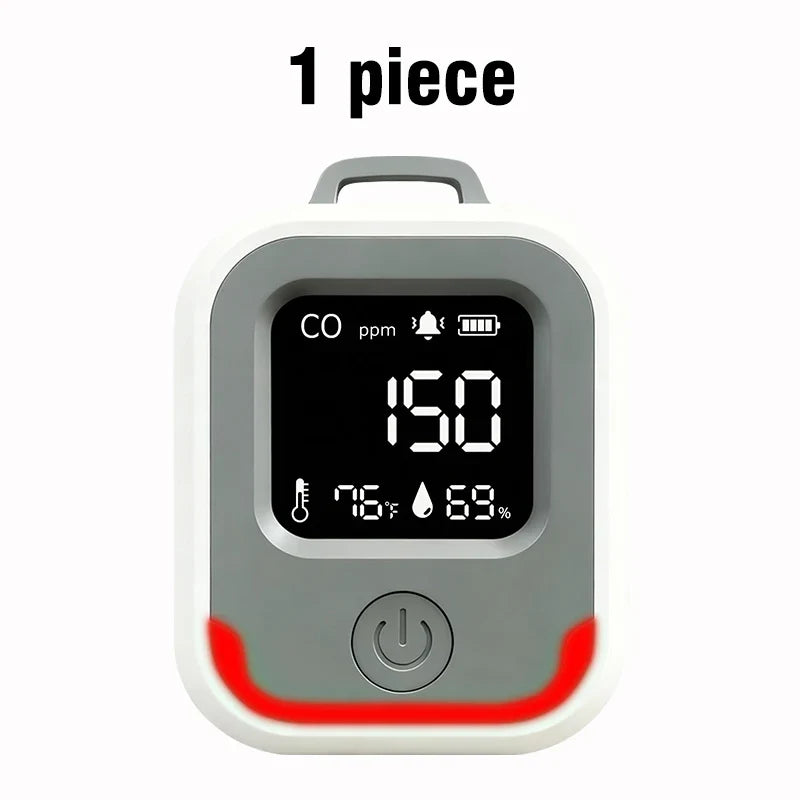 Portable 5-in-1 Carbon Monoxide Detector - Rechargeable CO Alarm for Caravans, Camping & Outdoor Use