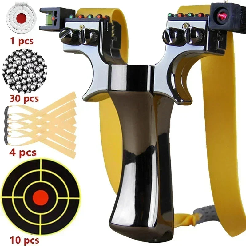 Laser Pointing Slingshot – 10 Style High Precision Aiming Catapult for Outdoor Hunting & Target Shooting Accessories