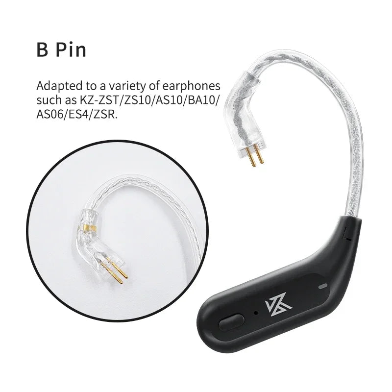 KZ AZ09 HD Bluetooth Earphones – Wireless HIFI Ear Hook Headset with Charging Case, Compatible with KZ EDXPRO ZSNPRO ZS10PRO