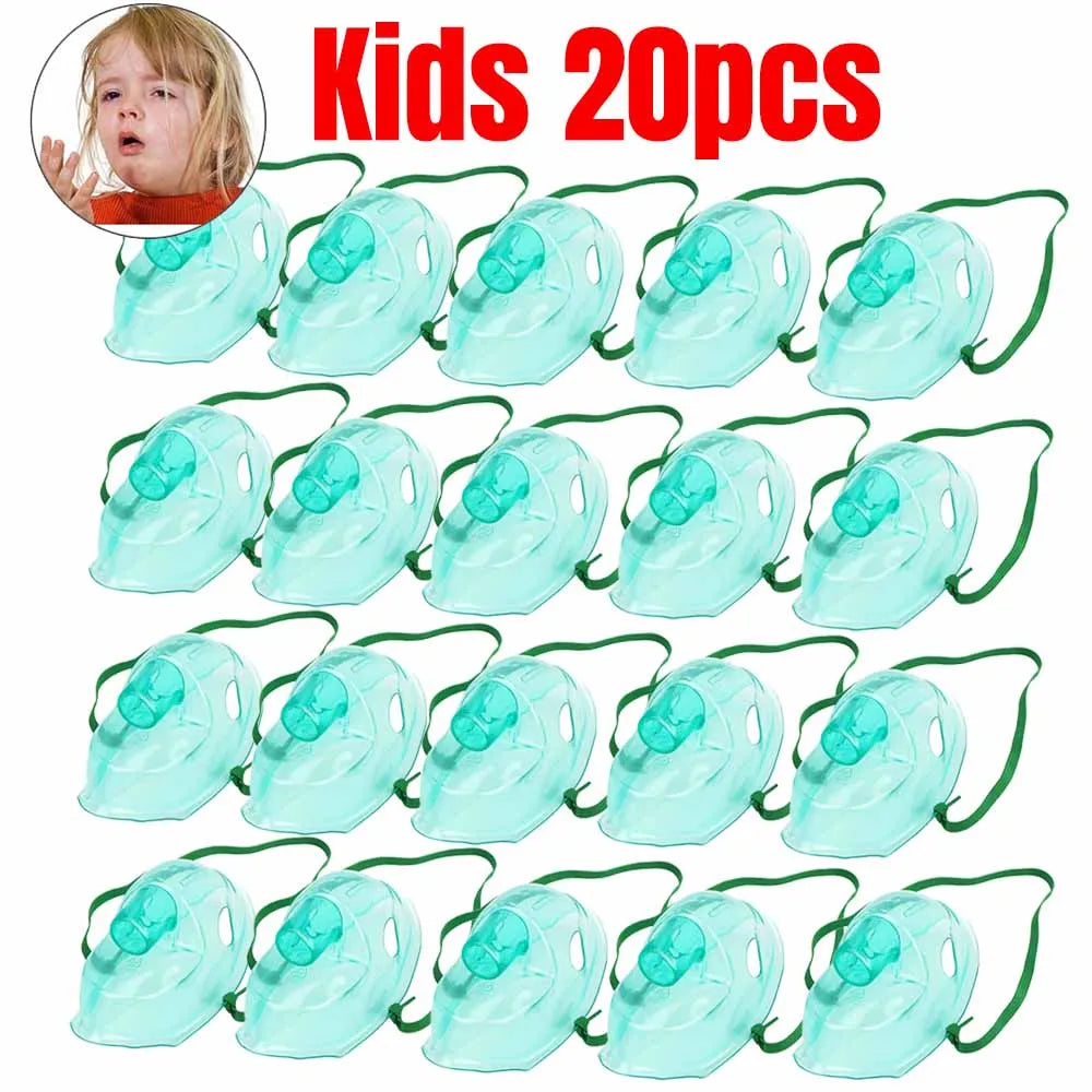 20pcs Nebulizer Inhaler Masks — Adult & Child Atomization Inhale Mask for Medication and Drug Inhalation Healthcare Nebulizador