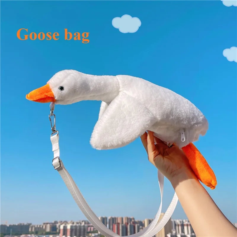 Fur Chicken Plush Bag β Funny Ugly Hen Shaped Handbag, Kawaii Satchel Purse with Pendant Keychain for Women Birthday Gifts