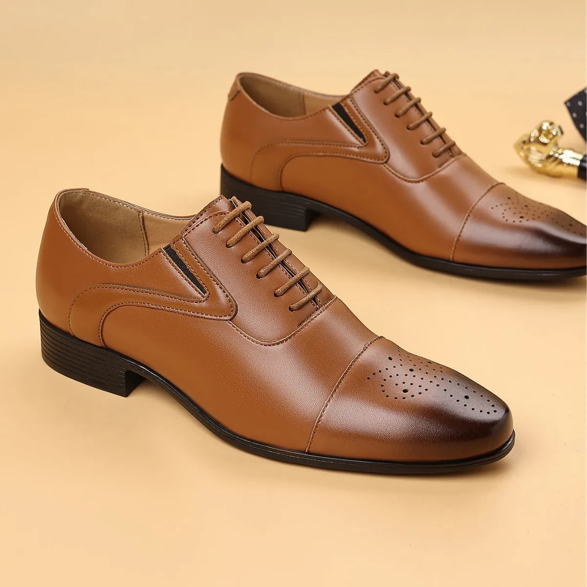 Men’s Luxury Leather Dress Shoes - Business Wedding Office & Party Formal Footwear