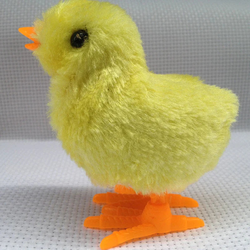 Cat Toy – Wind-Up Plush Cartoon Chicken for Jumping, Walking, and Interactive Play, Kitten Supplies