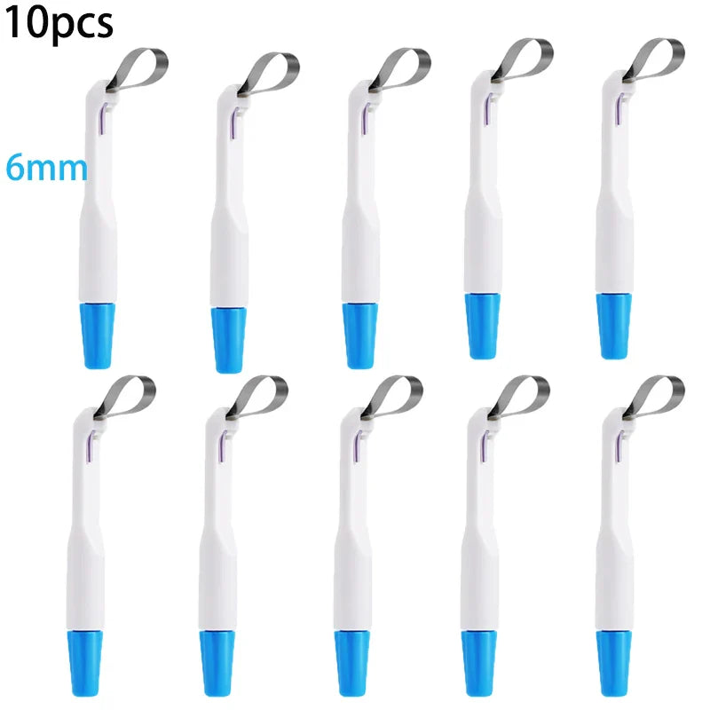 PIORPOY 10Pcs Dental Matrix Bands ā Stainless Steel Adjustable Ring System, Standard & Curved Pre-Formed 4.5/6MM for Dentistry