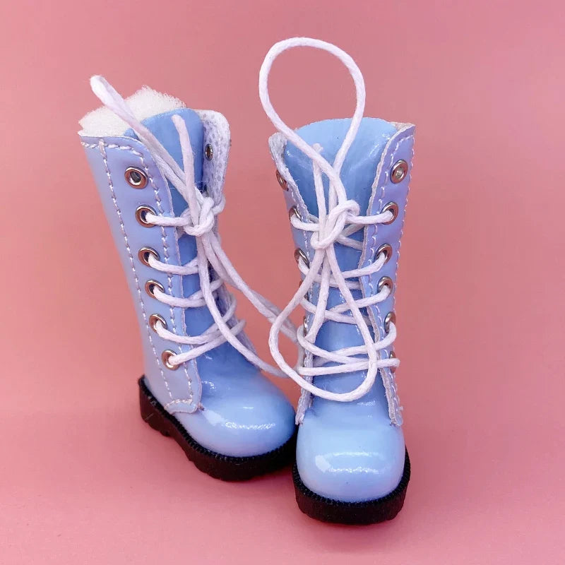 Tilda 3.2cm Doll Boots — 1/6 Mini Leather Shoes for Blythe, Azone & BJD Dolls