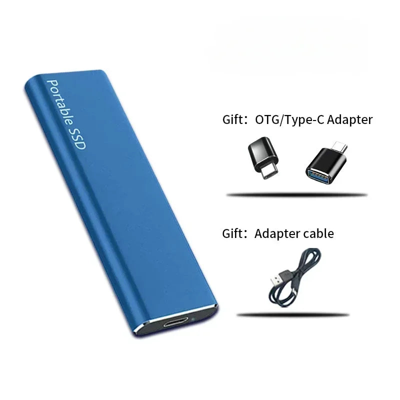 Portable SSD 1TB/2TB – High-Speed External Solid State Drive with USB 3.1/Type-C for Laptop, Phone, Mac, Windows