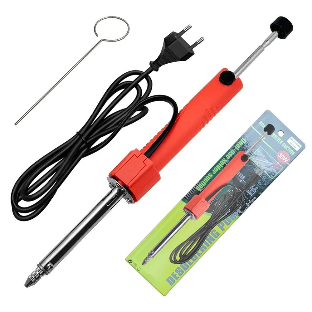 LF 30W Soldering Iron Kit - Electric Desoldering Pump Vacuum Solder Remover Welding Repair Tool