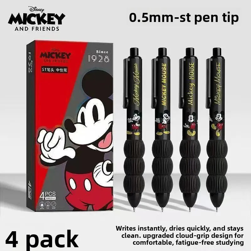 Disney Cartoon Press Gel Pen – Cute 0.5mm Quick-Dry Black Ink Writing Pen, Creative Student Stationery for Smooth & Precise Writing