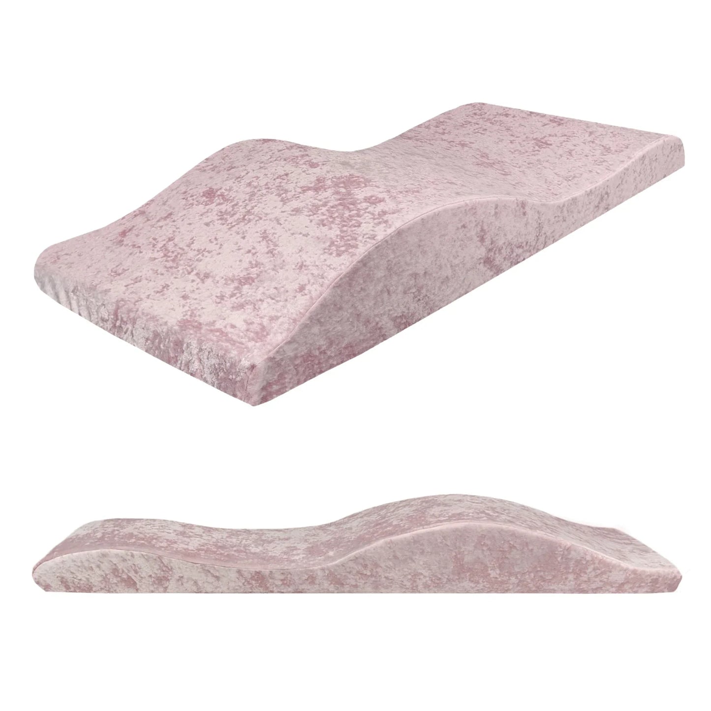 Lash Mattress and Cover – Wave Memory Foam Beauty Salon Lash Bed, Curved Topper for Eyelash Foam Spa