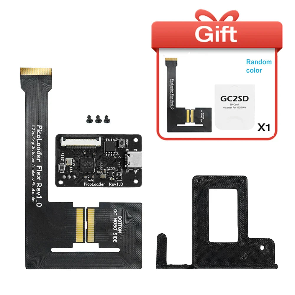 RetroScaler Black PicoLoader Flex Cable – No-Weld SD2SP2/GC2SD SDGecko for Nintendo GameCube Console