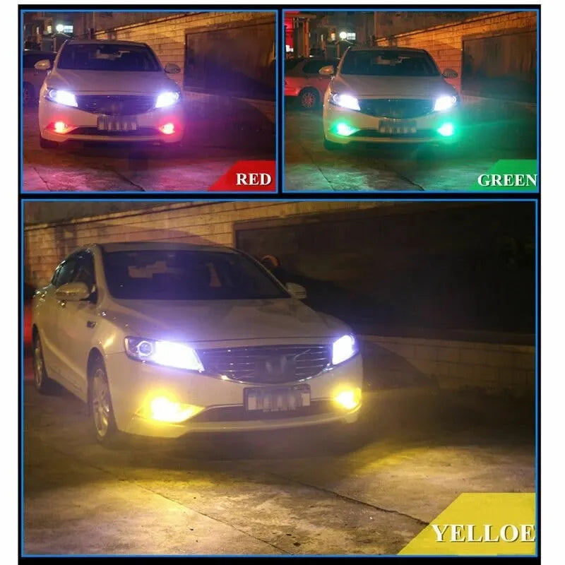 1SET T10 W5W RGB LED Bulb 12SMD 5050 CANbus - 194 168 Car Wedge Light with Remote Controller, Flash Reading, Clearance Lights