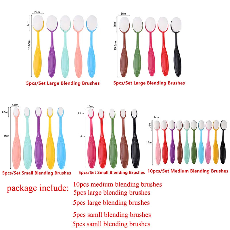 Soft Synthetic Blending Brush Set – Flat Ink Brushes with Caps for DIY Scrapbooking, Card Making & Craft Application Tools
