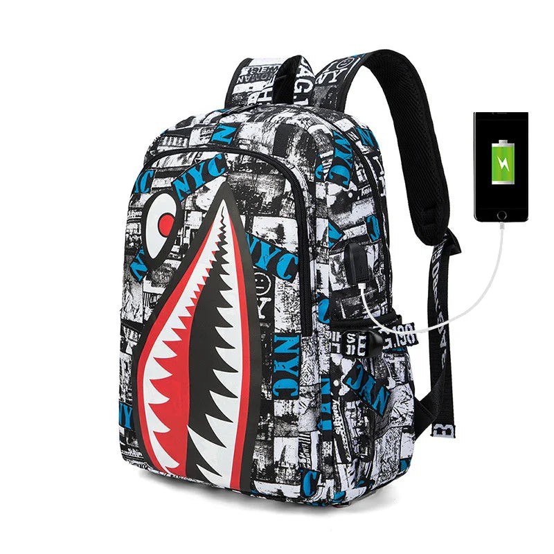 Anti-Theft Waterproof Backpack — Unisex Fabric Rucksack Travel Bag for School & Students