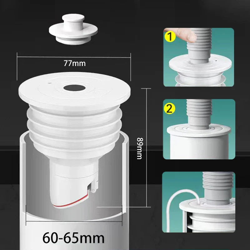 Silicone Bathroom & Kitchen Sink Seal Ring – Anti-Odor, Leak-Proof Floor Drain & Washing Machine Pipe Connector