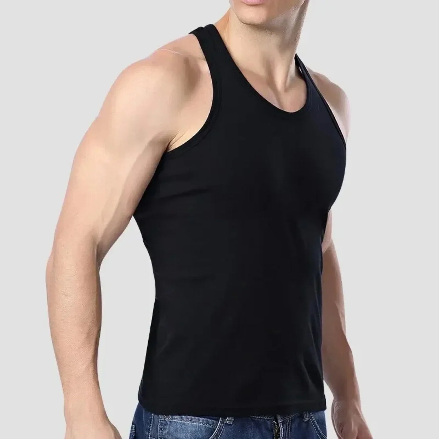 Men’s Summer Lightweight Cotton Vest 2025 – Breathable Quick Dry Sports & Casual Tight Fit Tank Top for Outdoor & Home Wear