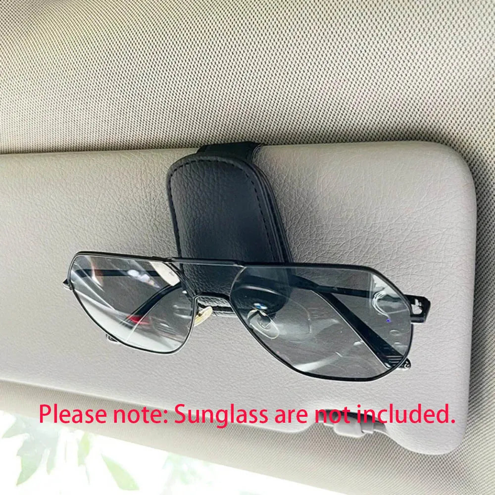 Universal Car Sun Visor Organizer Clip – Sunglasses Holder, Card & Pen Storage Auto Accessory