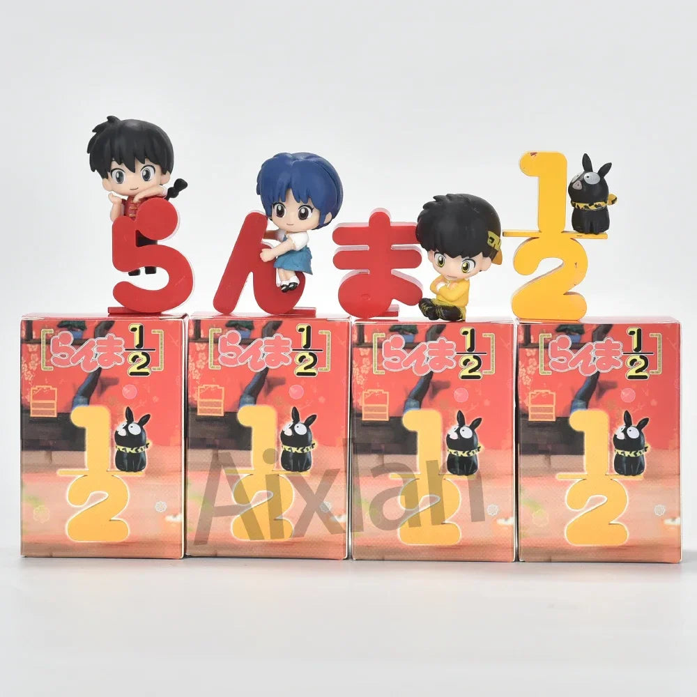 Aixlan 4PCS Ranma ½ PVC Figures – Ranma, Tendou, Akane Q-Version Cute Anime Collectible Action Figures Christmas Gift