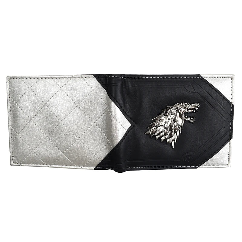 High-Quality Men’s Metal Wolf Wallet – Stylish Purse with Coin Pocket