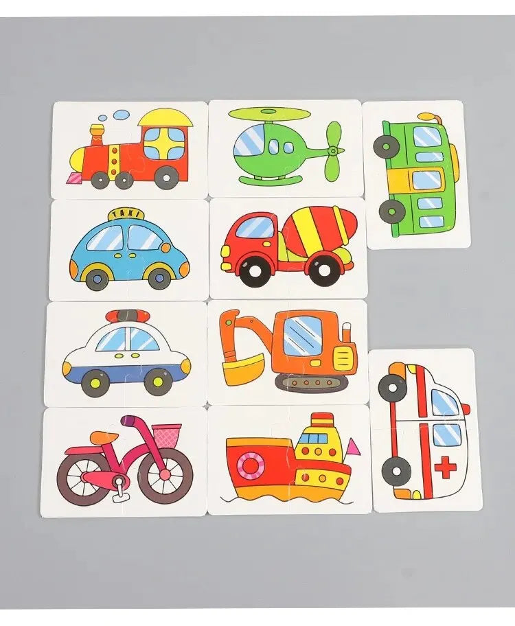 32-Pcs Enlightenment Card Matching Puzzle — Early Education Cartoon Toy for Kids