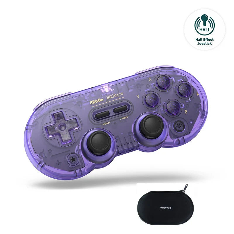 8Bitdo SN30 Pro Bluetooth Wireless Gaming Controller โ Hall Effect, Compatible with Switch, MacOS, Android, Raspberry Pi, Windows, and Steam