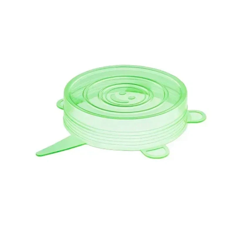 Silicone Stretch Can & Jar Lids (6PCS) – 2.6 Inch Food-Safe Reusable Covers for Yogurt, Bowls & Containers