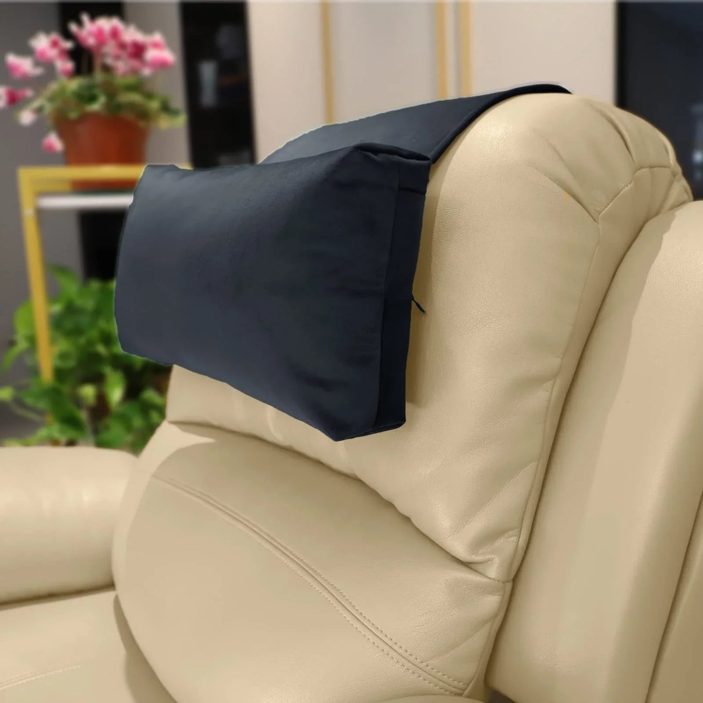 Velvet Adjustable Headrest Pillow – Non-Slip Neck Support Cushion for Car Seat & Recliner Comfort Rest