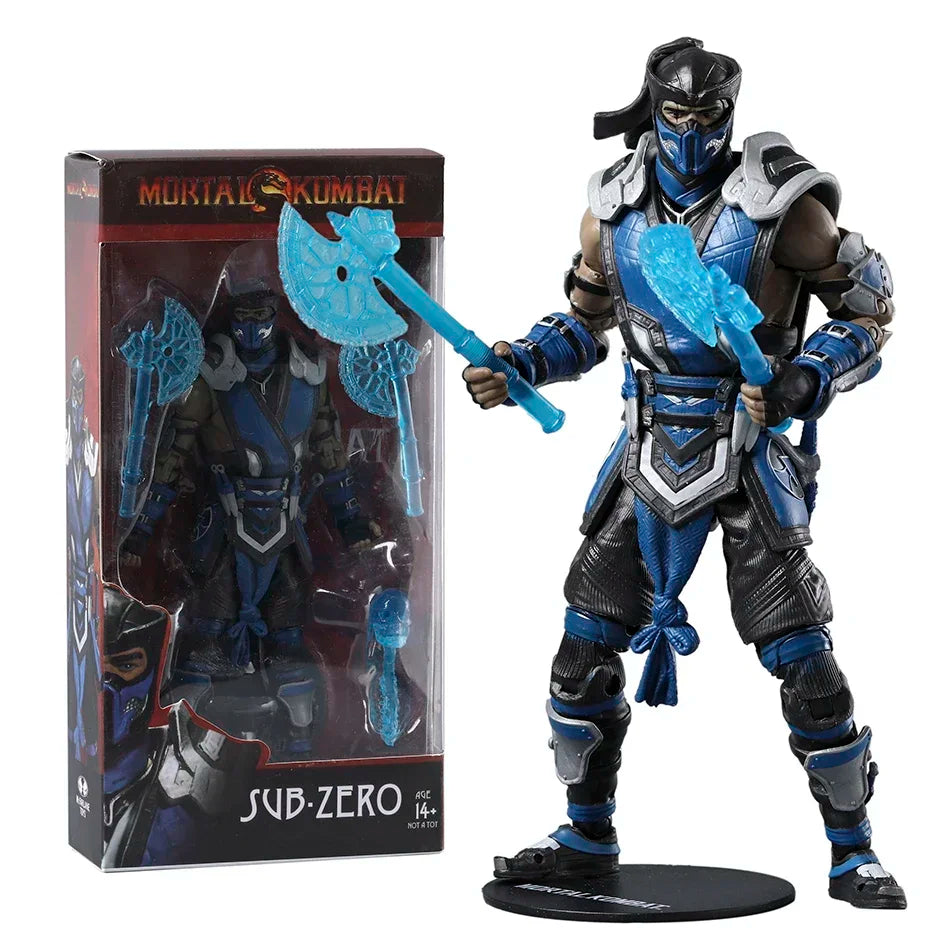 Scorpion & Sub-Zero Mortal Kombat 7" Action Figures – Exclusive Series 1 Movie Collectible Toy Dolls