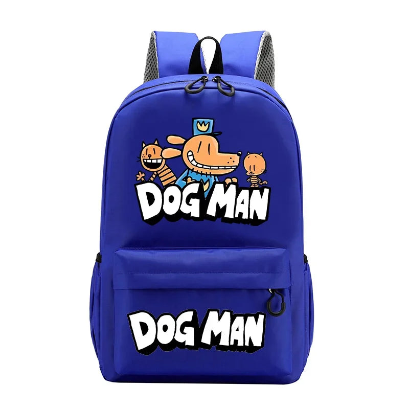 New Dog Man Kids Backpack — Large-Capacity Cartoon Schoolbag for Boys, Children’s School Supplies & Gifts