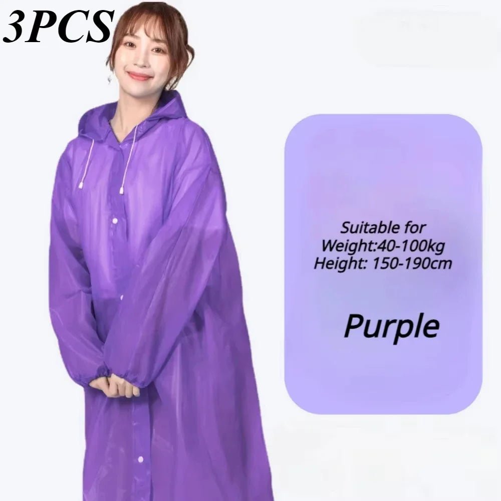 Waterproof Adult Raincoat – Lightweight, Portable, Reusable Poncho for Travel, Outdoor & Fashion Rainwear