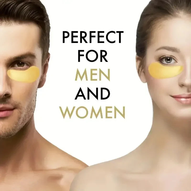 24K Gold Collagen Eye Mask Patches – Anti Dark Circles, Puffiness & Wrinkles Moisturizing Eye Care Treatment for Under Eyes Skin Repair