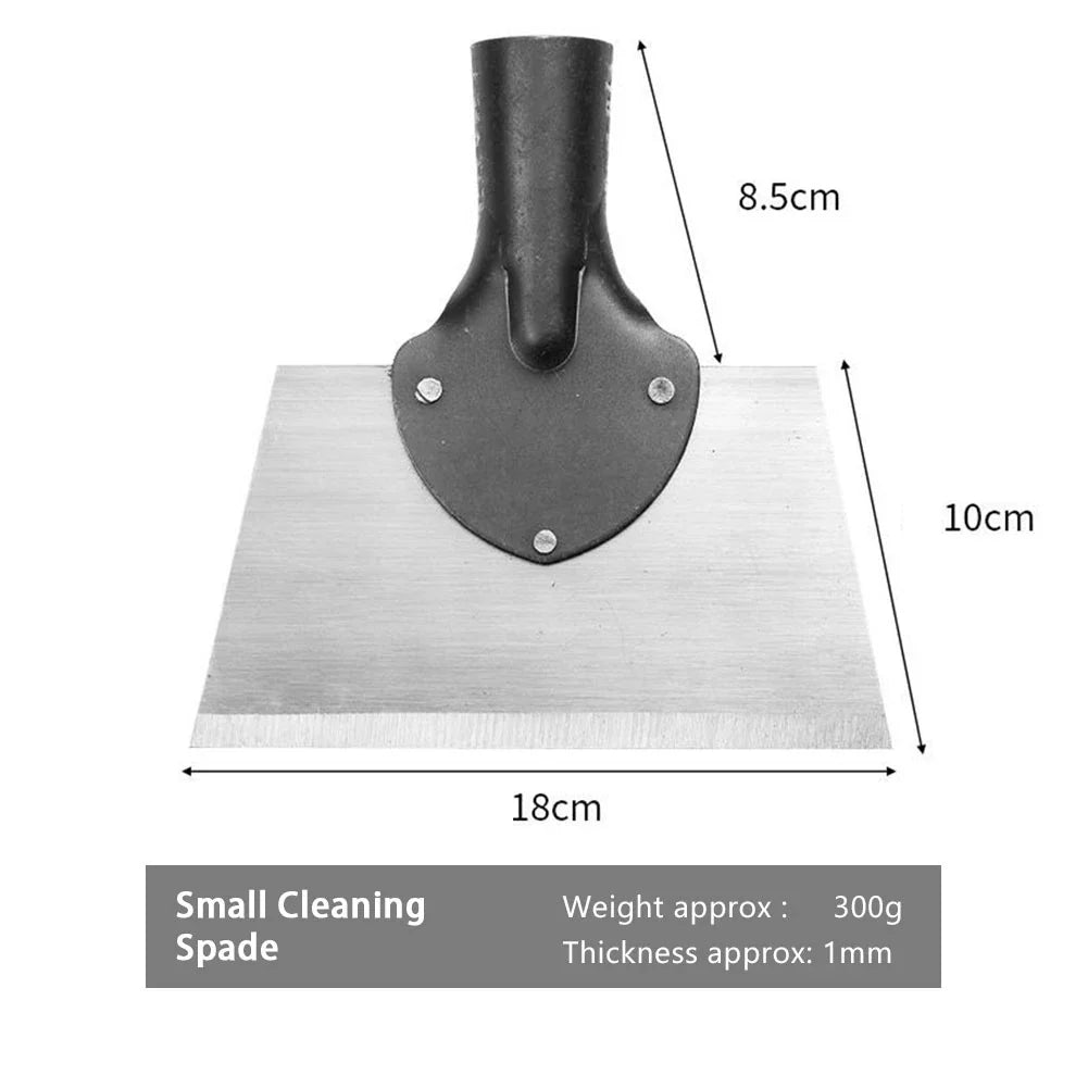 30cm Stainless Steel Weed Removal Shovel – Multifunctional Garden & Farm Tool for Weeding, Planting & Deicing Work