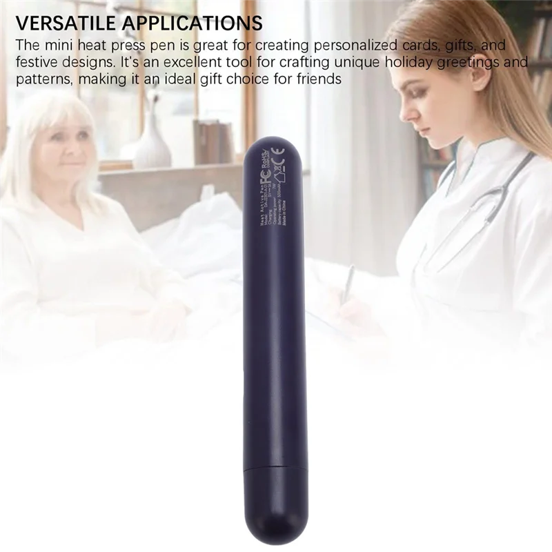 AT63 Mini Heat-Press Pen – Compact DIY Tool for 3-Second Heat Sealing & Personalized Cards