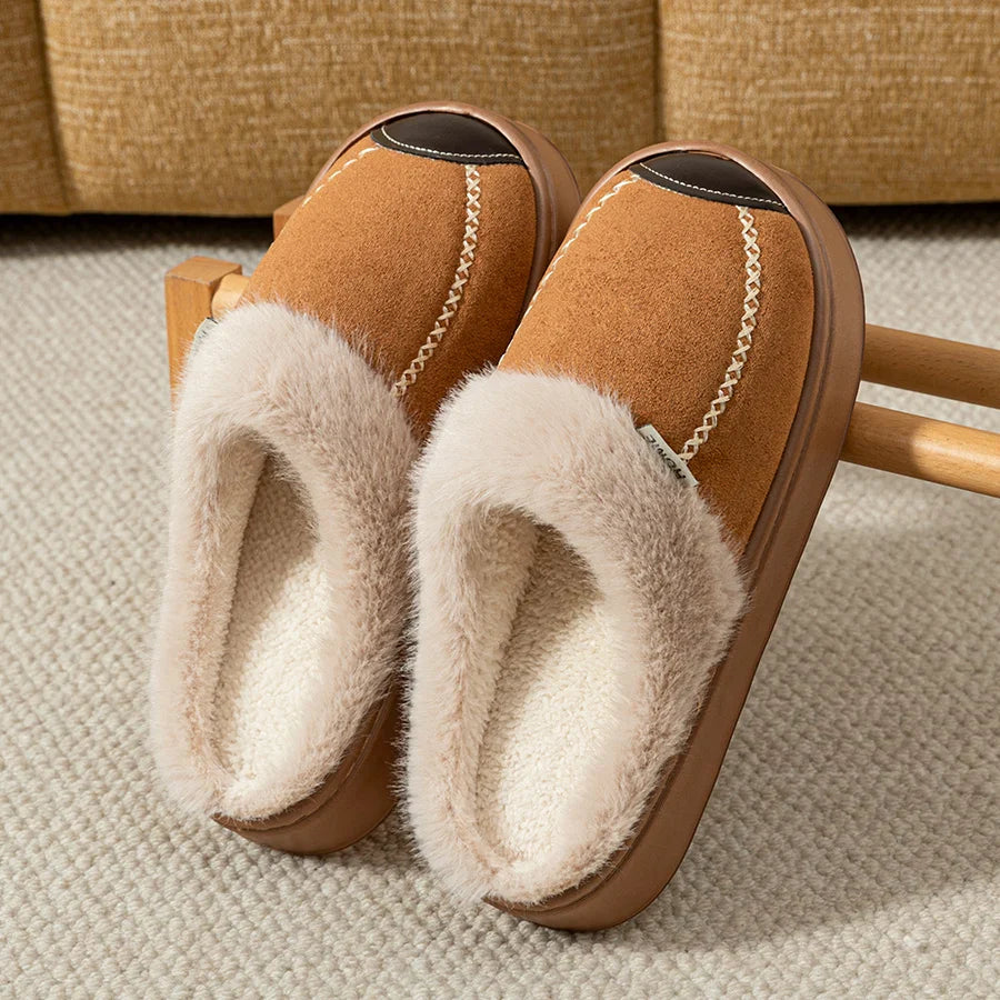 Women’s Fashion Winter Slippers — Soft, Thick-Soled, Non-Slip Indoor & Outdoor Casual Home Shoes