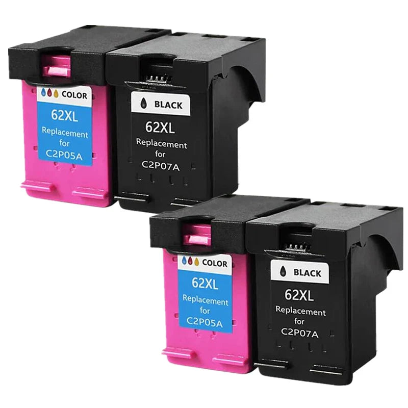 HP 62XL High Yield Ink Cartridge Compatible Replacement for HP Envy 5540 5640 7640 5646 5541 5740 5742 5745 200 250 Printer Ink Cartridge Kit