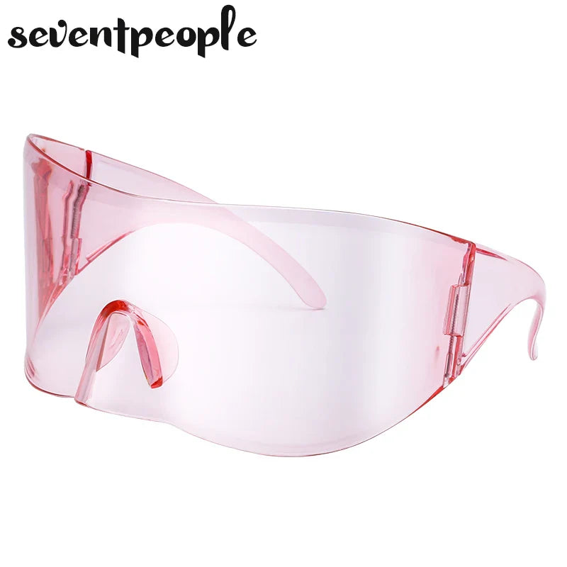 2024 Luxury Brand Mask Rectangle Sunglasses - Oversized Punk Steampunk Y2K Designer Shield Goggles for Women & Men