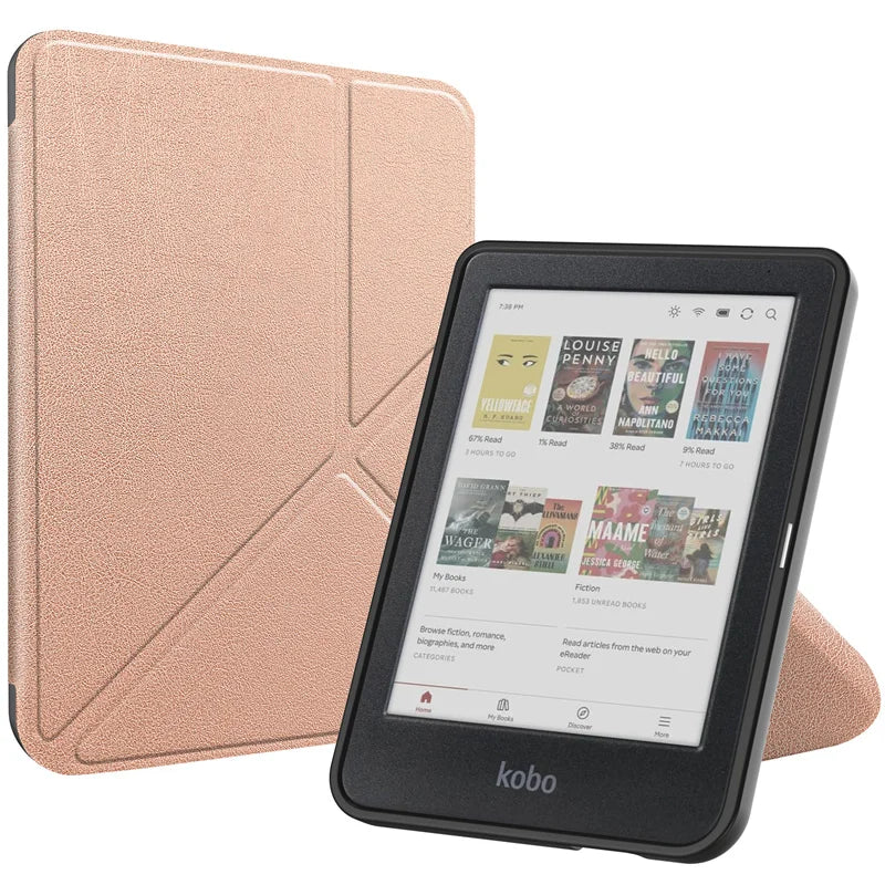 Funda Case for Kobo Clara Colour 2024 – Multi-Fold Magnetic Cover, Auto Sleep, Fits Kobo Clara 2E & Clara BW (6")