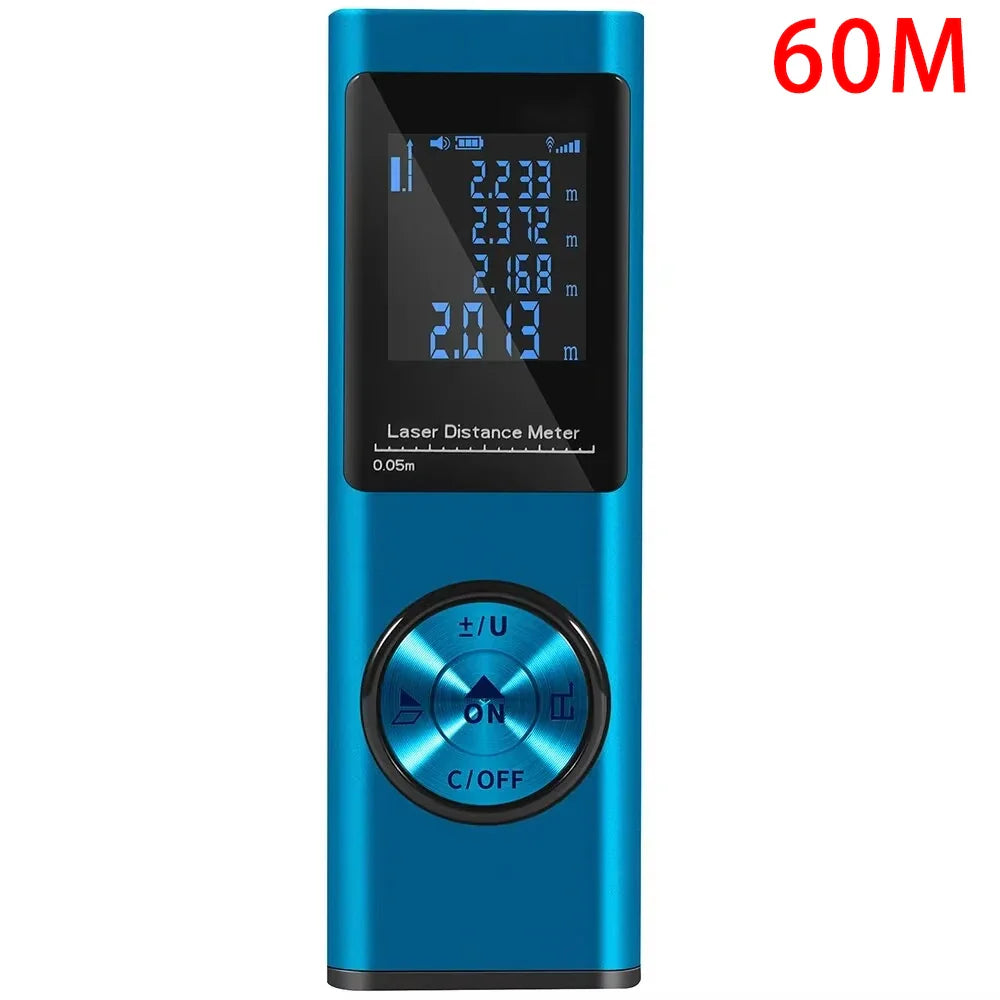 40M/60M Mini Smart Laser Distance Meter | Portable USB Rechargeable Infrared Rangefinder