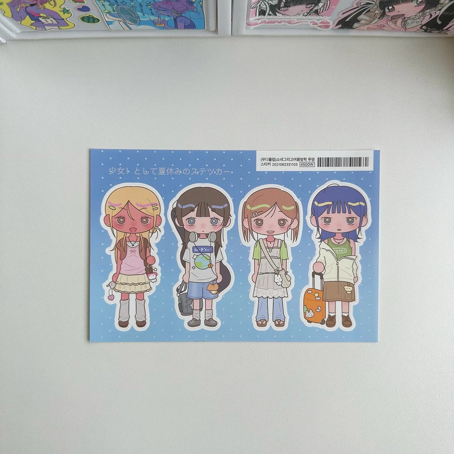 Cute Shibuya Girl Kawaii Stickers – Y2K Cartoon Scrapbook & Diary Decorative Stickers
