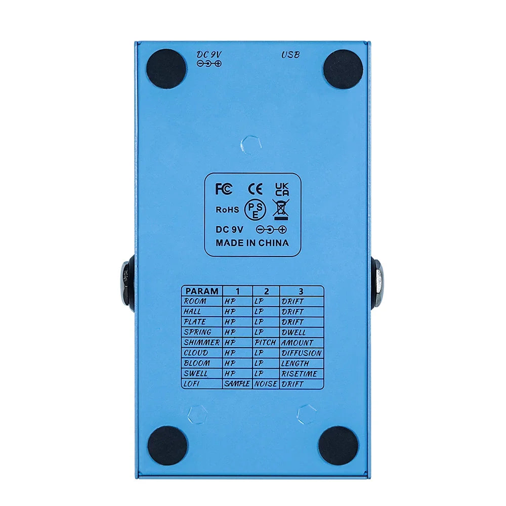 M-vave Mini Universe Digital Reverb Pedal - 9 Reverb Effects: Room, Shimmer, Lofi, Spring - Guitar Pedal Effect Pedals