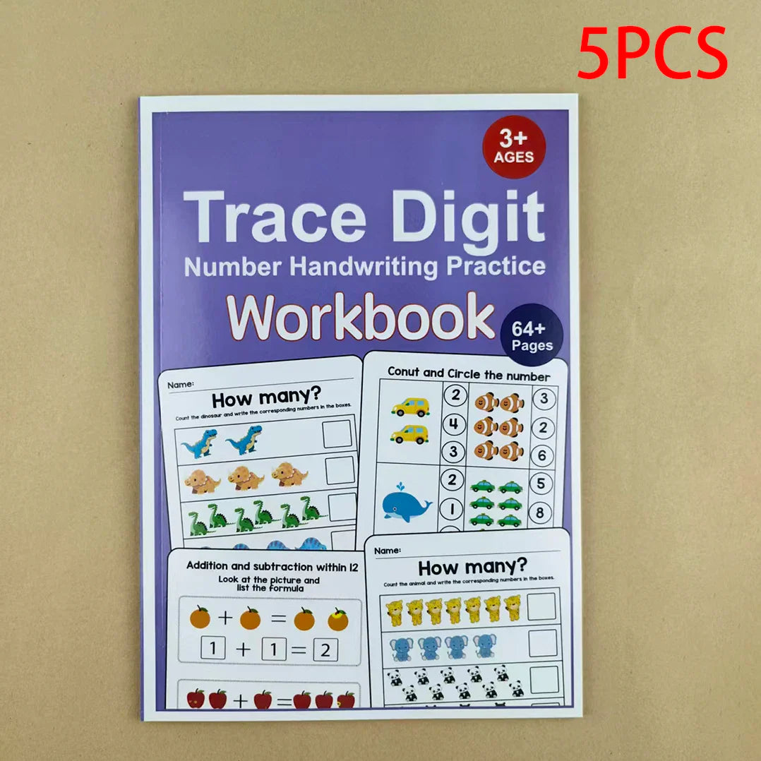 Interactive Preschool Math Workbook โ Number Tracing, Addition & Subtraction Worksheets for Early Learning Activities