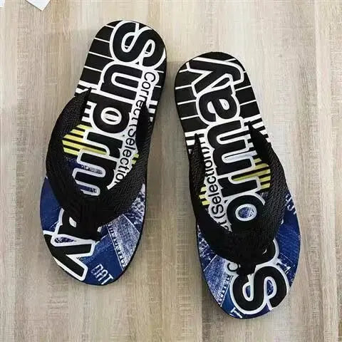 2023 Men’s Flip Flops – Trendy Anti-Skid Casual Beach Slides, Outdoor & Household Sandals