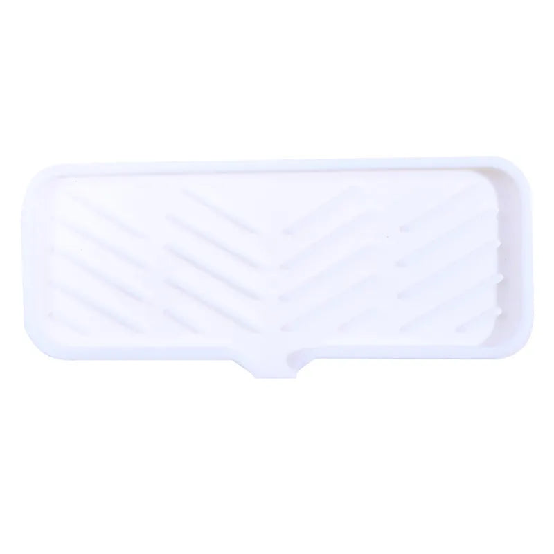 Silicone Kitchen Sink Mat & Tray – Soap Dispenser, Sponge Holder, Splash-Proof Drying & Counter Storage