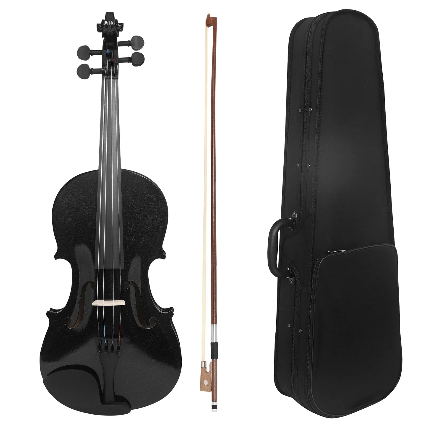 IRIN V-10 Acoustic Violin - Solid Wood Beginner Fiddle with Case, Bow & Accessories for Student Musicians
