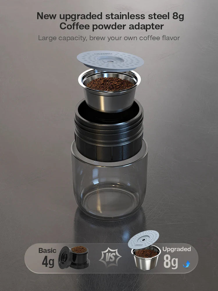 HiBREW Portable Coffee Machine for Car & Home | DC12V Expresso Coffee Maker | Compatible with Nespresso Dolce Pod Capsules & Coffee Powder | H4A