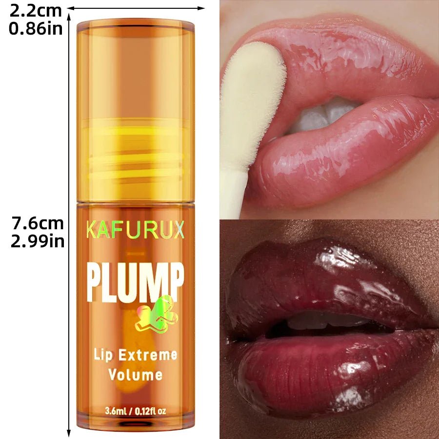 2PC Lip Plump Gloss Set – Long-Lasting Moisturizing Lip Oil Serum for Instant Volume, Repair & Fine Line Reduction