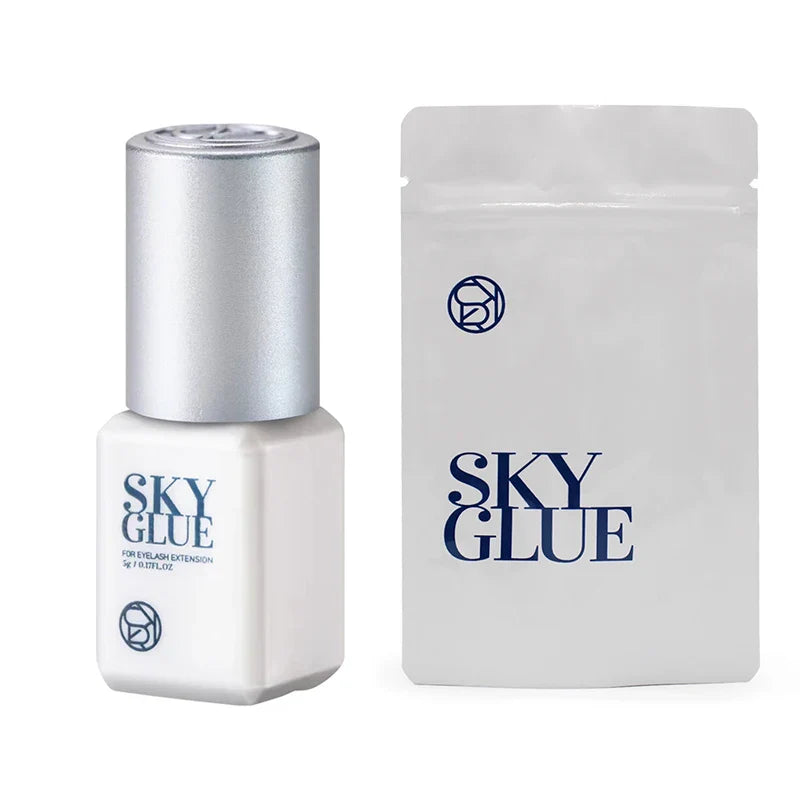 SKY Eyelash Extension Glue 5ml – Original S+ Black, Red, Blue, and Transparent Caps for False Lashes