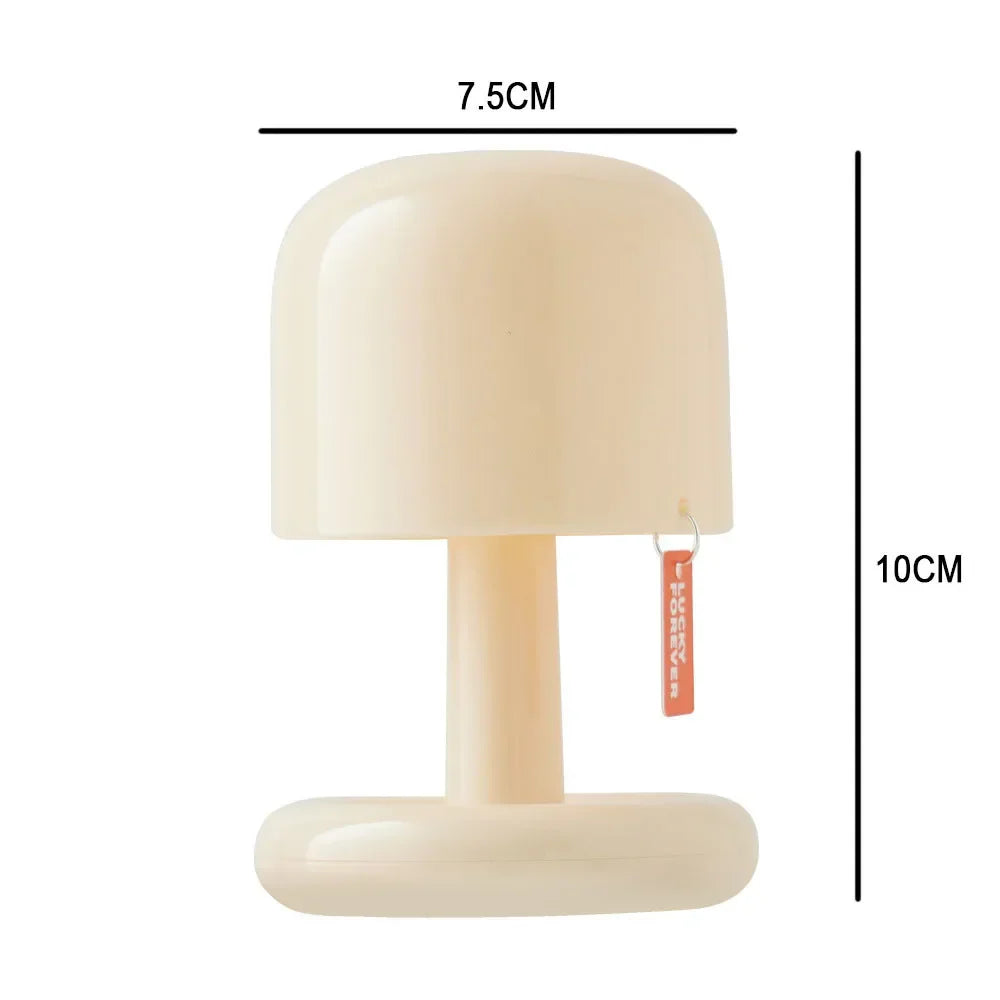 Mini Desktop Sunset Night Lamp – USB Rechargeable Mushroom LED Light for Coffee Bar, Home Decor, Bedroom
