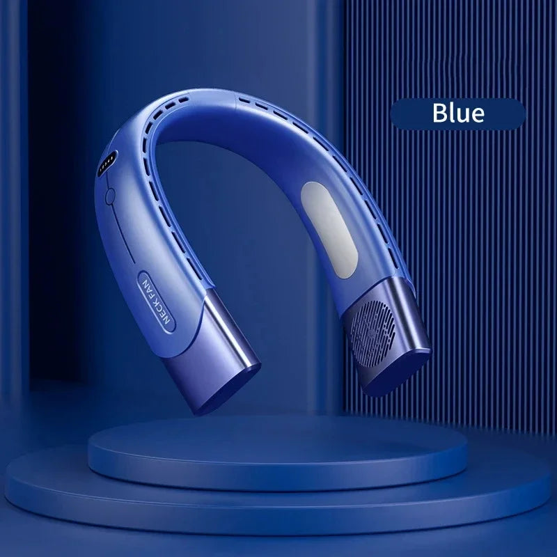 2026 Hanging Neck Fan 6000mAh Portable Air Cooler – Type-C USB Rechargeable 5 Speed Electric Neck Air Conditioner for Summer Cooling